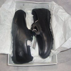 Men's/boys/unisex Geox Respira Italian black leather J.W. Snake moc NIB size 39